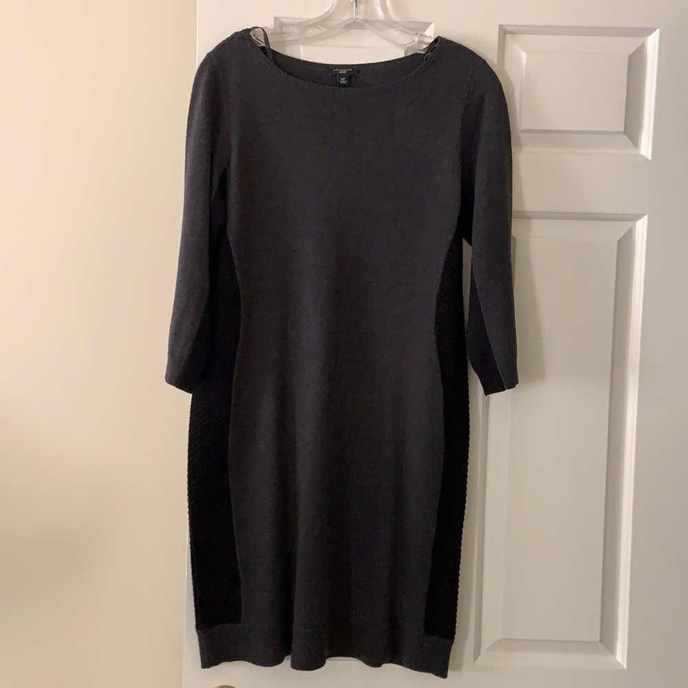Ann Taylor gray/black knit dress, MP
